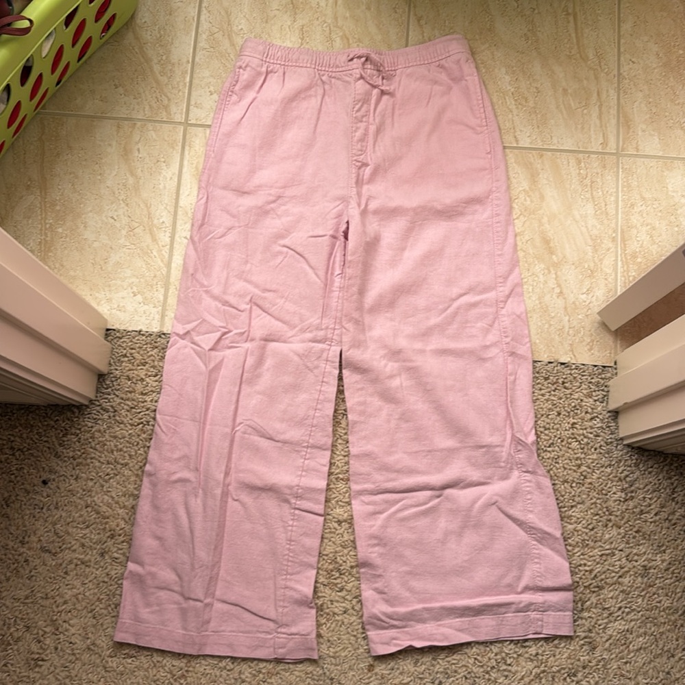 Pink Linen Pants - Picture 2 of 3